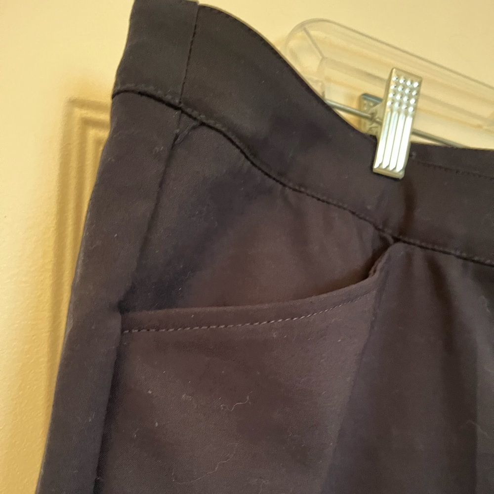 Ruby Rd Navy Embroidered Hem Capri - Picture 3 of 7